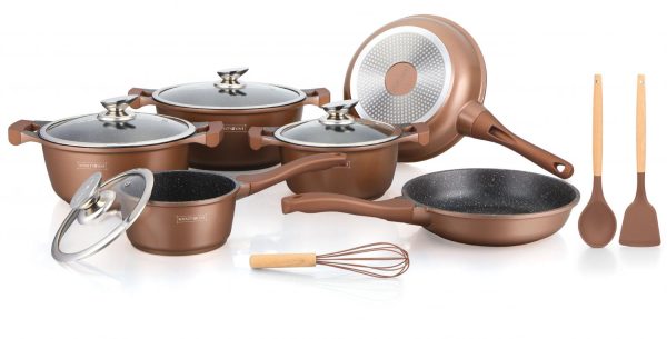 Royalty Line RL-BS1010M: 13-Delige Pannenset met Keramische Coating Koper