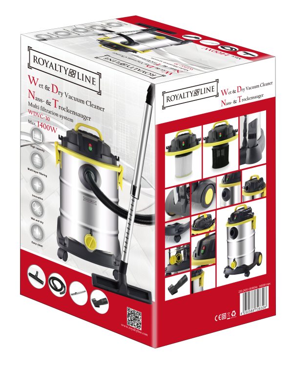 Royalty Line RL-WDVC30: Nat- en droogzuiger 1400W - Afbeelding 4