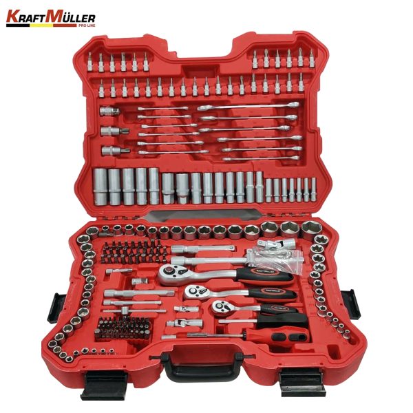 KraftMuller KM-215: 215-Delige doppenset (1/4 ', 3/8' en 1/2 ') - Afbeelding 2