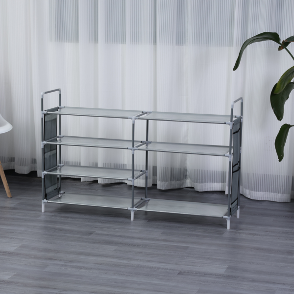 Herzberg HG-03596: 7-Laags Opbergrek voor Schoenen (12x70cm) - Grijs - Afbeelding 4