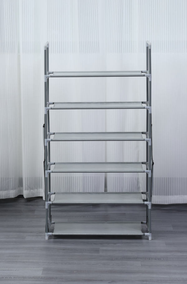 Herzberg HG-03602: 6-Laags Opbergrek Voor Schoenen (47x100cm) - Grijs - Afbeelding 4