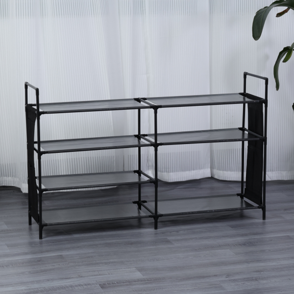 Herzberg HG-03312: 7-Laags Opbergrek voor Schoenen (12x70cm) - Zwart - Afbeelding 4