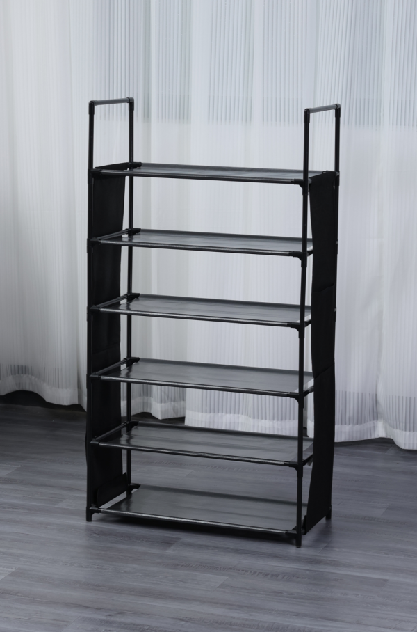 Herzberg HG-03329: 6-Laags Opbergrek Voor Schoenen (47x100cm) - Zwart - Afbeelding 4