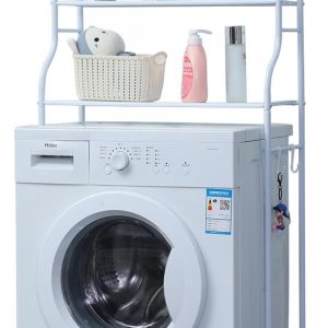 Herzberg HG-03565: 3-etages Wasmachine en Badkamer Opbergrek - Wit