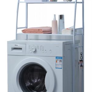 Herzberg HG-03589: 3-Laags Wasmachine- en Badkameropbergplankorganizer - zwart
