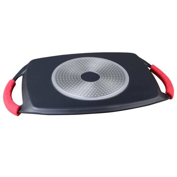 Herzberg HG-7047GP: 47cm Met Marmer Gecoate Grillplaat - Afbeelding 2