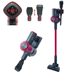 Royalty Line RL-CVC9316RED: 2-in-1 Draadloze Oplaadbare Stofzuiger - Rood