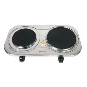 Rosenberg YQ-200D3: Roestvrijstalen Dubbele Elektrische Kookplaat - 2500W