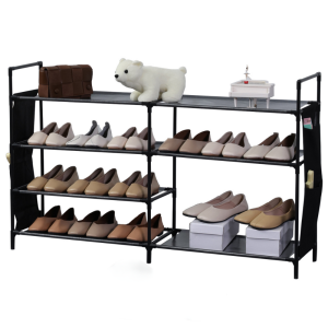 Herzberg HG-03312: 7-Laags Opbergrek voor Schoenen (12x70cm) - Zwart
