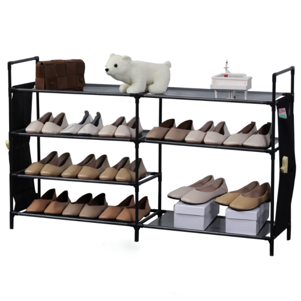 Herzberg HG-03312: 7-Laags Opbergrek voor Schoenen (12x70cm) - Zwart