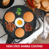 Herzberg HG-CP267HO: 26cm Pannenkoek- En Crêpepan Met Marmeren Coating - 7 Gladde Gleuven - Afbeelding 2