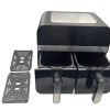 Comfy Nest CN-AFD45NB: 2400W Zwarte Dubbele Mand Digitale Airfryer - 9L - Afbeelding 4
