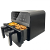 Comfy Nest CN-AFD45NB: 2400W Zwarte Dubbele Mand Digitale Airfryer - 9L - Afbeelding 2