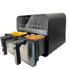 Comfy Nest CN-AFD45NS: 2400W Dubbele Mand Digitale S/S Airfryer - 9L - Afbeelding 3