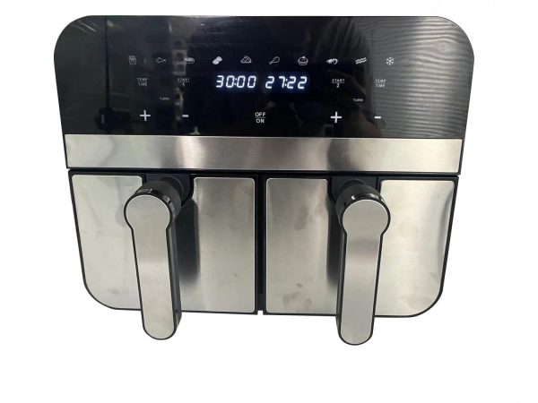 Comfy Nest CN-AFD45NS: 2400W Dubbele Mand Digitale S/S Airfryer - 9L - Afbeelding 2