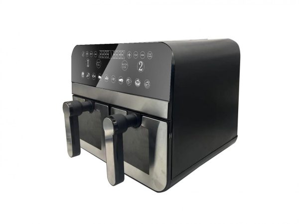 Comfy Nest CN-AFD45WS: 2400W Dubbele Mand Digitale S/S Airfryer met Venster - 9L - Afbeelding 4