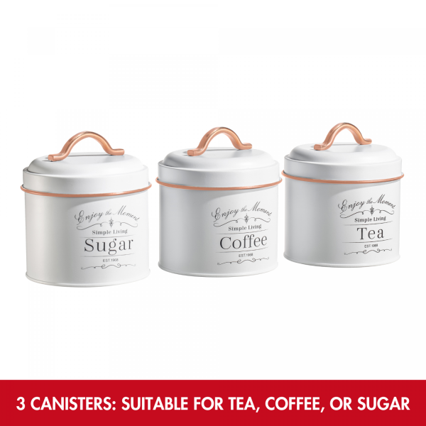 Herzberg HG-04432: 3-Delige Vintage Inbakerset - Wit + Roségoud sierrand - Afbeelding 4