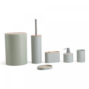 Herzberg HG-04449: 6-Delige Bamboeset - Saliegroen