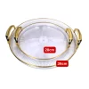 Rosenberg RB01-6597T: 2-delige ronde serveerschaal met gouden handgrepen - Afbeelding 4
