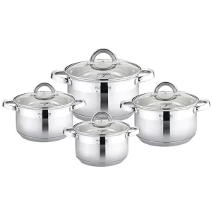 Platinum kookgerei PL-10013: 8 Stuks RVS kookpotten -16/18/20/24cm