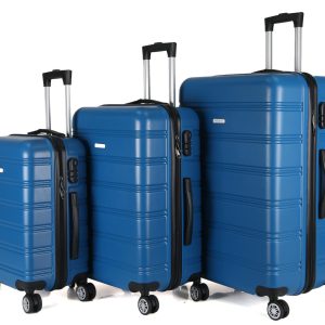Royalty Line RL-LTS18706: Set van 3 reiskoffers voor zwaar gebruik Blauw