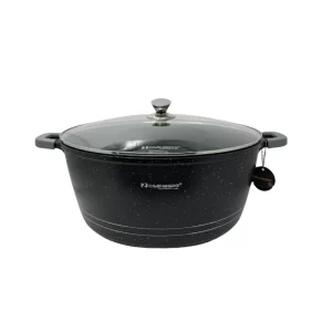 Rosenberg RB-36M2: Marmeren stoofpot met glazen deksel - 36cm