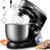 Royalty Line RL-PKM1600: 1600W 6-snelheden roestvrijstalen standmixer 6L - Zwart