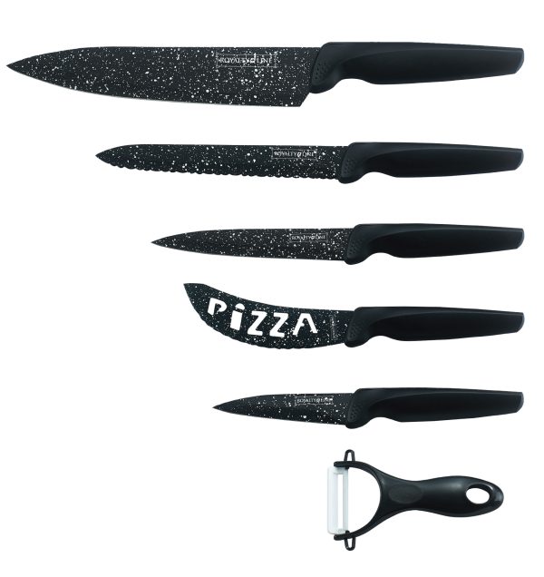 Royalty Line RL-MB5N;Knife Set met marmeren coating 6pcs